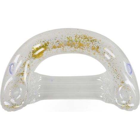 Strapazierfähige, Aufblasbare Poolmatratze Mit Goldglitzer, Schwimmkissen, Wasserspielzeug Für Den Sommer