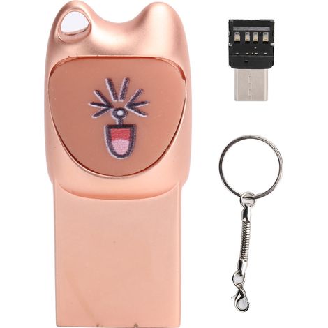Cartoon-usb-stick, Speicherkarte Mit Typ-c-adapter, Kostenloser Datentransfer, 32 Gb, Roségold