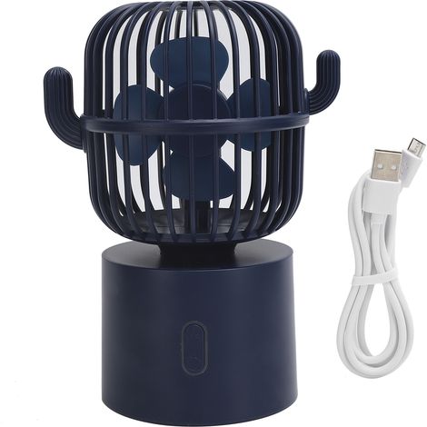 Mini-oszillationsventilator In Kaktusform, Usb, Links-/rechtsrotation, Automatisch, Leise, Für Tragbare Desktop-geräte