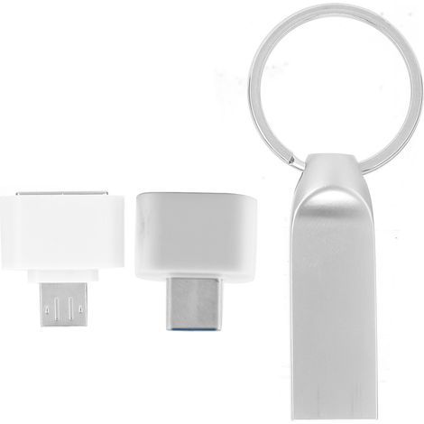 Hs220 Usb-stick Mit Otg-adapter, 4 Gb, Usb 2.0-flashspeicher, Schlaufenanhänger, Speichermedium Als Geschenk.