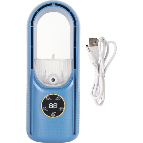 Tischventilator Ohne Rotorblätter, 6 Geschwindigkeitsstufen, Usb-anschluss, Mit Led-licht, Tragbar Und Multifunktional Für Büro Oder Studentenwohnheim