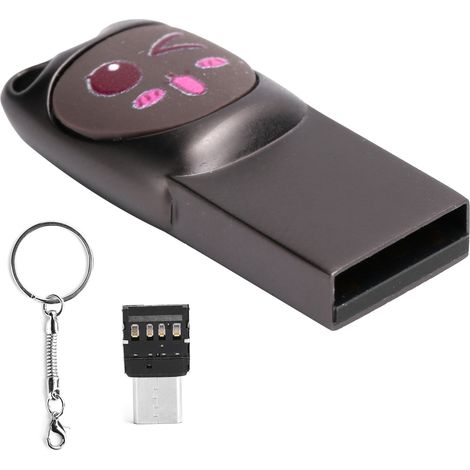 16 Gb Usb 2.0-stick Aus Zinklegierung In Ansprechendem Grau, Inklusive Typ-c-adapter Für Smartphones Und Computer, Kompakter Speicher
