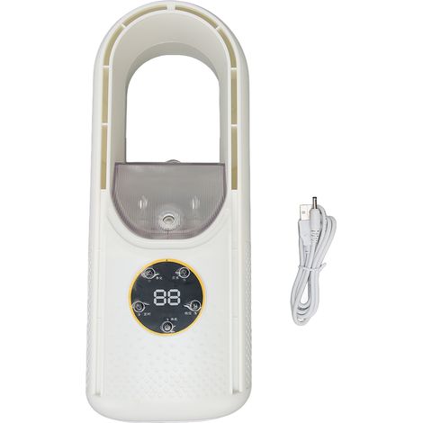 6-stufiger, Blattloser Ventilator Mit Led-beleuchtung, Luftbefeuchter Und Luftkühler Für Zuhause Oder Büro Leiser, Zeitgesteuerter Ventilator, 5 V Dc, 2 A