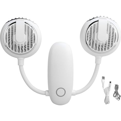 F38 Multifunktionsventilator Mit Zwei Köpfen, Tragbar, Usb-aufladbar, Faltbar, Mini-format Für Outdoor-camping Und Wandern