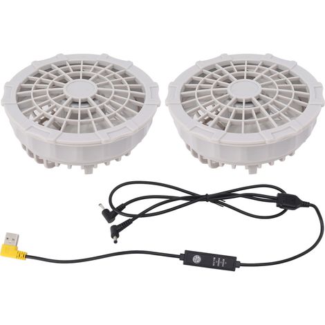 Wiederaufladbare, Belüftete Weste Mit 5v-usb-anschluss, Verstellbarer Doppelventilator Für Arbeitskleidung, Tragbare Klimaanlage