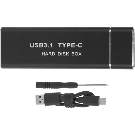 Externes Ssd-gehäuse Aus Aluminiumlegierung (m.2 Ngff Auf Usb 3.1), Typ-c-festplattengehäuse