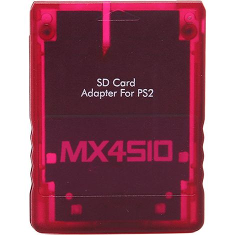 Handgefertigter Mx4sio Sio2sd Speicherkartenadapter, Stabiler Speicherkartenleser Als Ersatz Für Ps2, Transparent Rot