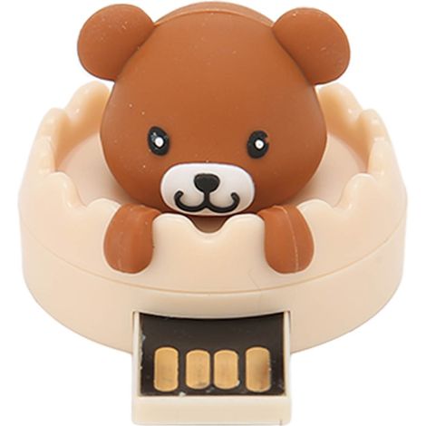 64 Gb Brown Bear Usb 2.0 Flash-laufwerk, Austauschbarer, Stoßfester Flash-speicher, Plug-and-play-unterstützung, Hot-swap-fähig (cartoon-schlüsselanhänger)