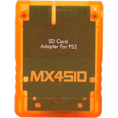 Handgefertigter, Transparenter, Orangefarbener Mx4sio Sio2sd-adapter, Stabiler Ersatz-speicherkartenleser Für Ps2