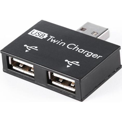 Mini 2-port Usb-hub Dual-ladegerät-adapter-konverter Für Pc-usb-sticks