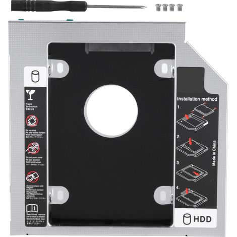 Universeller Sata 3.0-festplattenadapter Aus Aluminium, 9,5 Mm/12,7 Mm Einbauschacht, Laptop-zubehör, Zweiter 12,7 Mm Einbauschacht