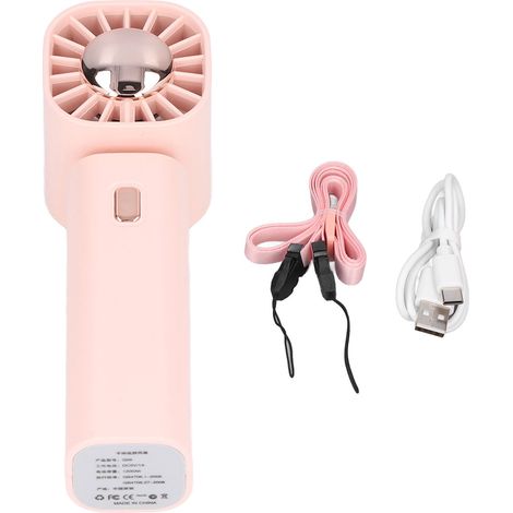 Tragbarer, Wiederaufladbarer Ventilator Mit Usb-c-anschluss, Zum Aufhängen, 5 V 1 A, Pink, Für Den Innen- Und Außenbereich, Usb-kühlung