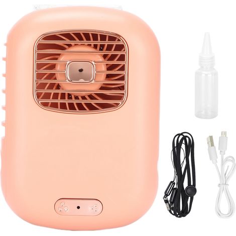 Q58 Mini-ventilator, Tragbar, Usb-aufladbar, Mit Feuchtigkeitsnebel Für Erfrischung Im Freien – Rosa