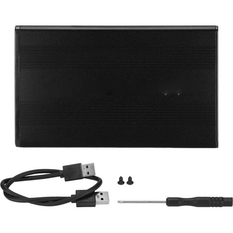 Externes Gehäuse Für 2,5-zoll-festplatten, 2 Tb Speicherkapazität, Usb 3.0-schnittstelle, 5 Gbit/s, Antistatisch, Kompatibel Mit Windows, Os X Und Vista, Schwarz.