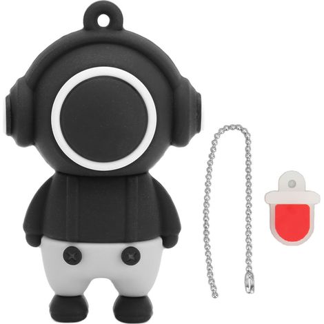 32 Gb Schwarzer, Multifunktionaler Usb-stick Im Cartoon-design – Schnell, Tragbar Und Ideal Zum Speichern Und Teilen Von Dateien.