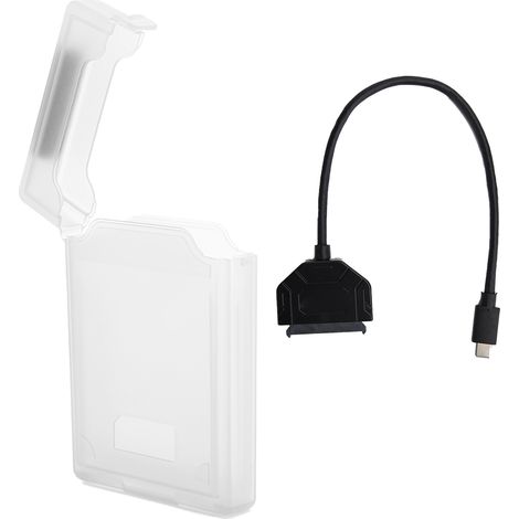Schutzhülle Mit Adapter Für 2,5-zoll-sata-hdd/ssd-usb-3.0-typ-c-festplatten Für Laptops, Weißes Zubehör