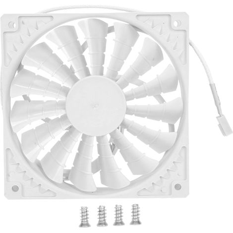 Pc-gehäuselüfter F120 12025, Weiß, 15 Flügel, 4 Pins, Hoher Luftdurchsatz, Leise Kühlung Für Radiatoren