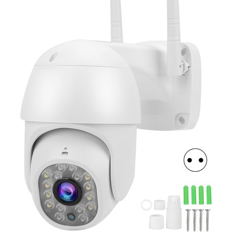 Kamera Wifi Ptz 1080p Vision Nocturne Suivi Intelligent Ip66 Étanche Surveillance Sécurité 100-240v Prize Ue