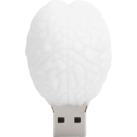 16 Gb Usb 2.0-flash-laufwerk, Tragbare, Gehirnförmige Weiße Cartoon-puppe