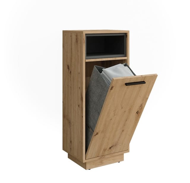 Vicco - Wäscheschrank Beatrice, Artisan Eiche/Anthrazit, 38 x 93 cm mit herausnehmbarer Innentasche