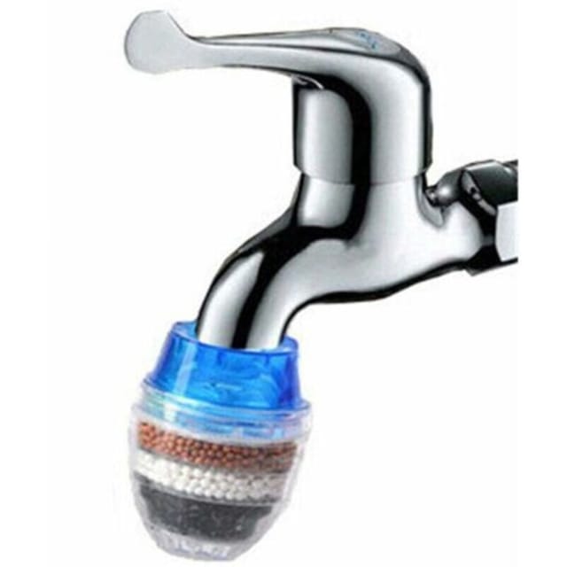 Inhhub 3 Wasserhahn-aktivkohle-5-schicht-wasserfilter Leitungswasserfilter-reiniger Blau + Grün + Orange