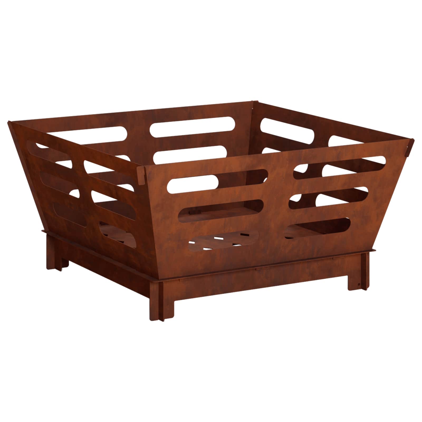 Feuerstelle Rostoptik 60 X 60 X 30 Cm Wetterfeststahl Vidaxl