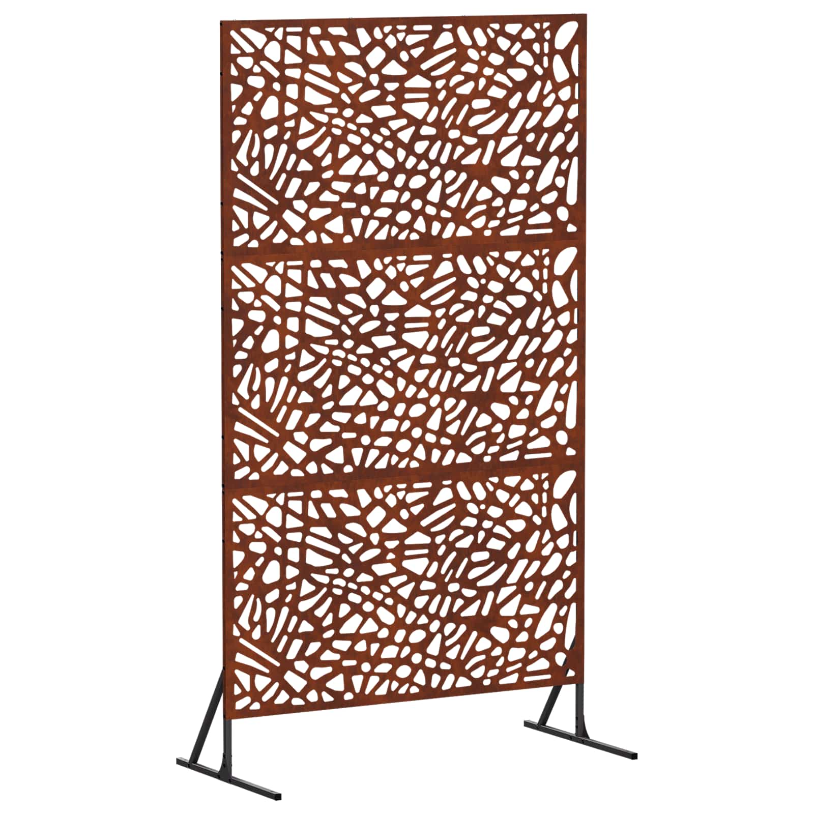 Sichtschutz 100 X 50 X 180 Cm Wetterfeststahl Rostoptik Vidaxl