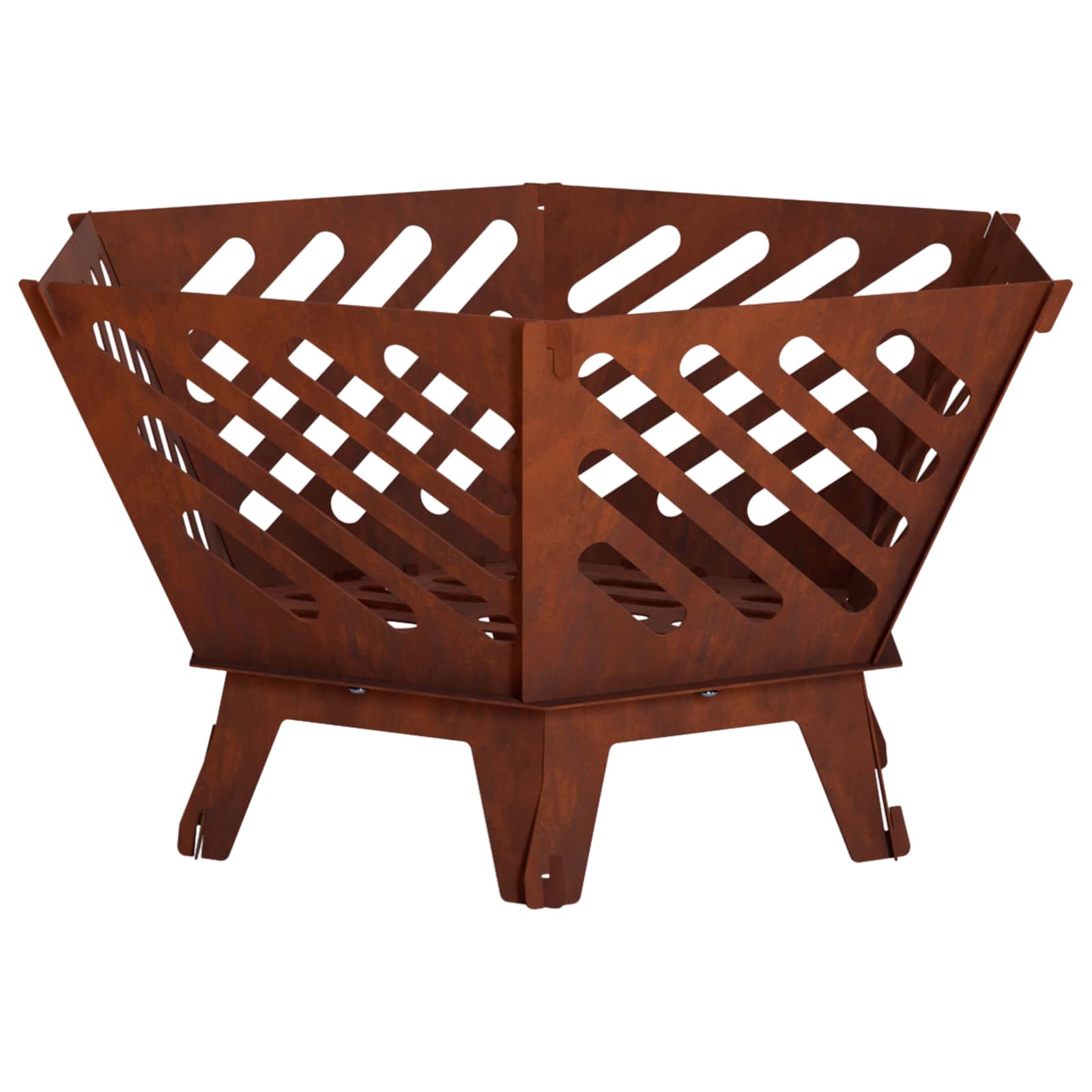 Feuerstelle Rostoptik 60 X 53 X 30 Cm Wetterfeststahl Vidaxl