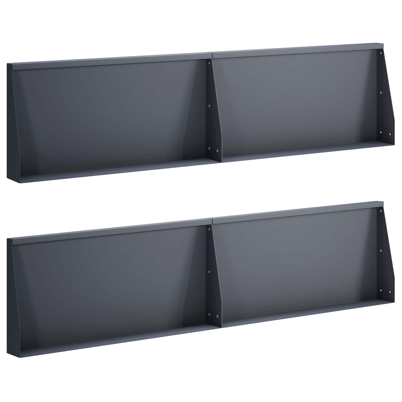 Stützmauer 4 Stk. 80 X 12 X 40 Cm Stahl Anthrazit Vidaxl