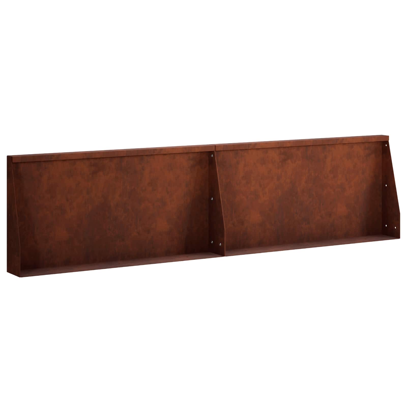Stützmauer 2 Stk. 80 X 12 X 30 Cm Wetterfeststahl Rostoptik Vidaxl
