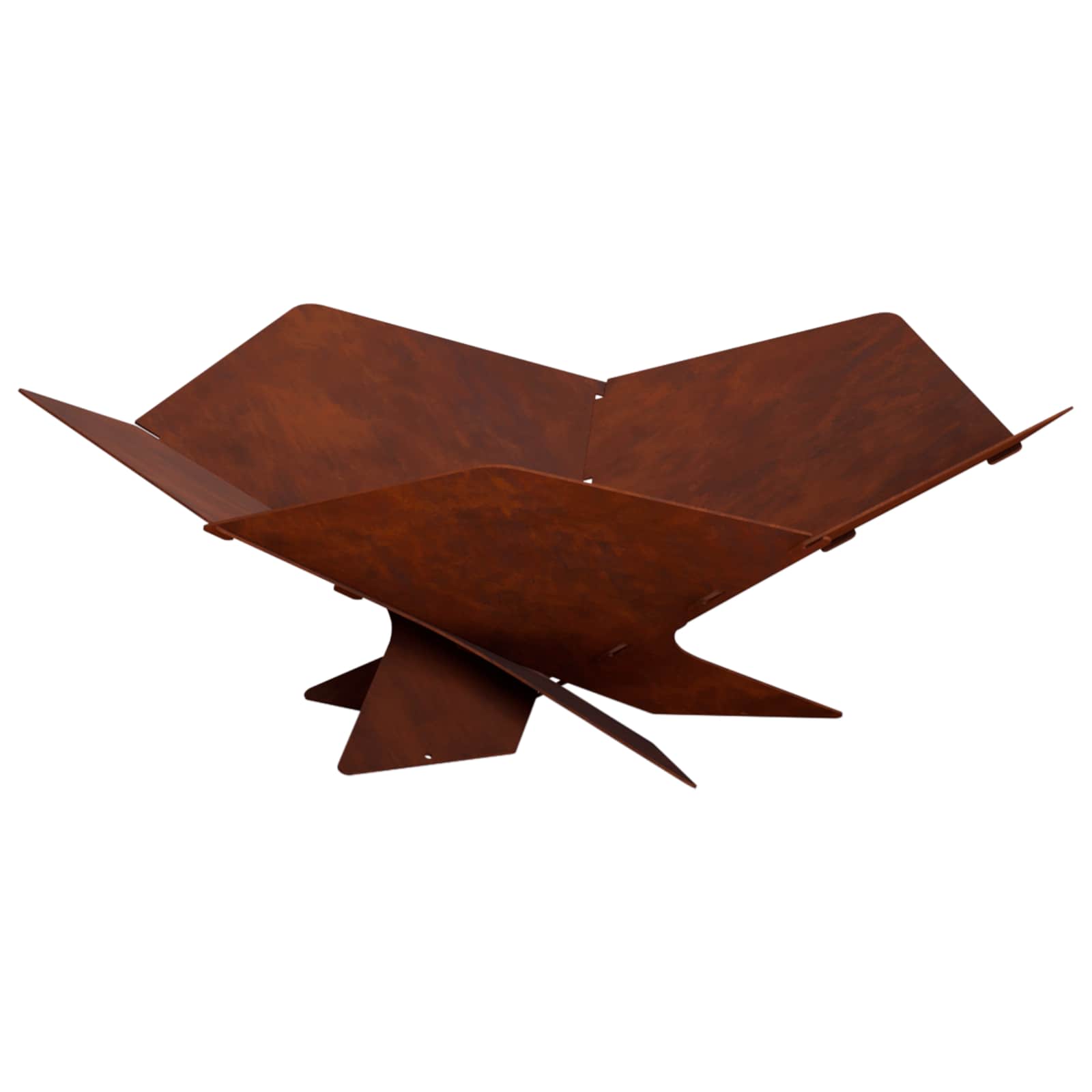 Feuerstelle Rostoptik 53 X 53 X 18,5 Cm Wetterfeststahl Vidaxl