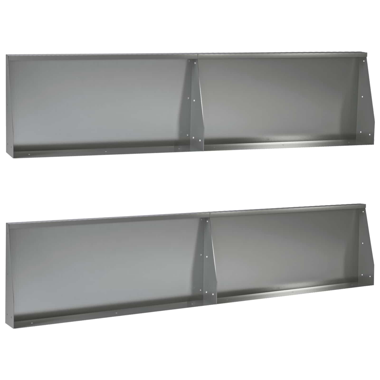 Stützmauer 4 Stk. 100 X 12 X 30 Cm Verzinkter Stahl Silber Vidaxl
