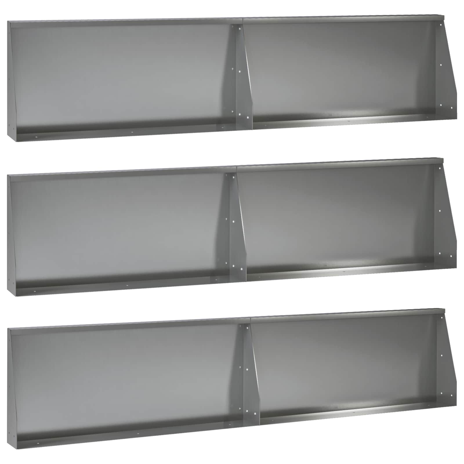 Stützmauer 6 Stk. 100 X 12 X 30 Cm Verzinkter Stahl Silber Vidaxl