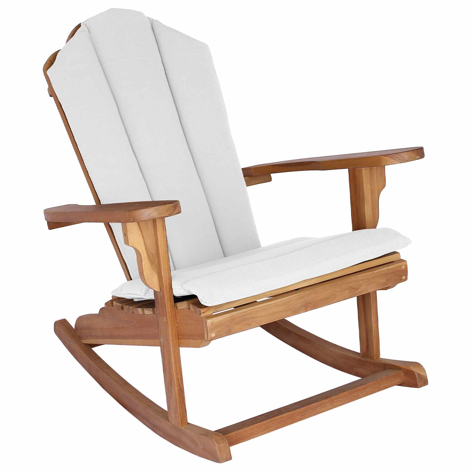 Garten Adirondack Schaukelstuhl Natur Massivholz Teak Vidaxl