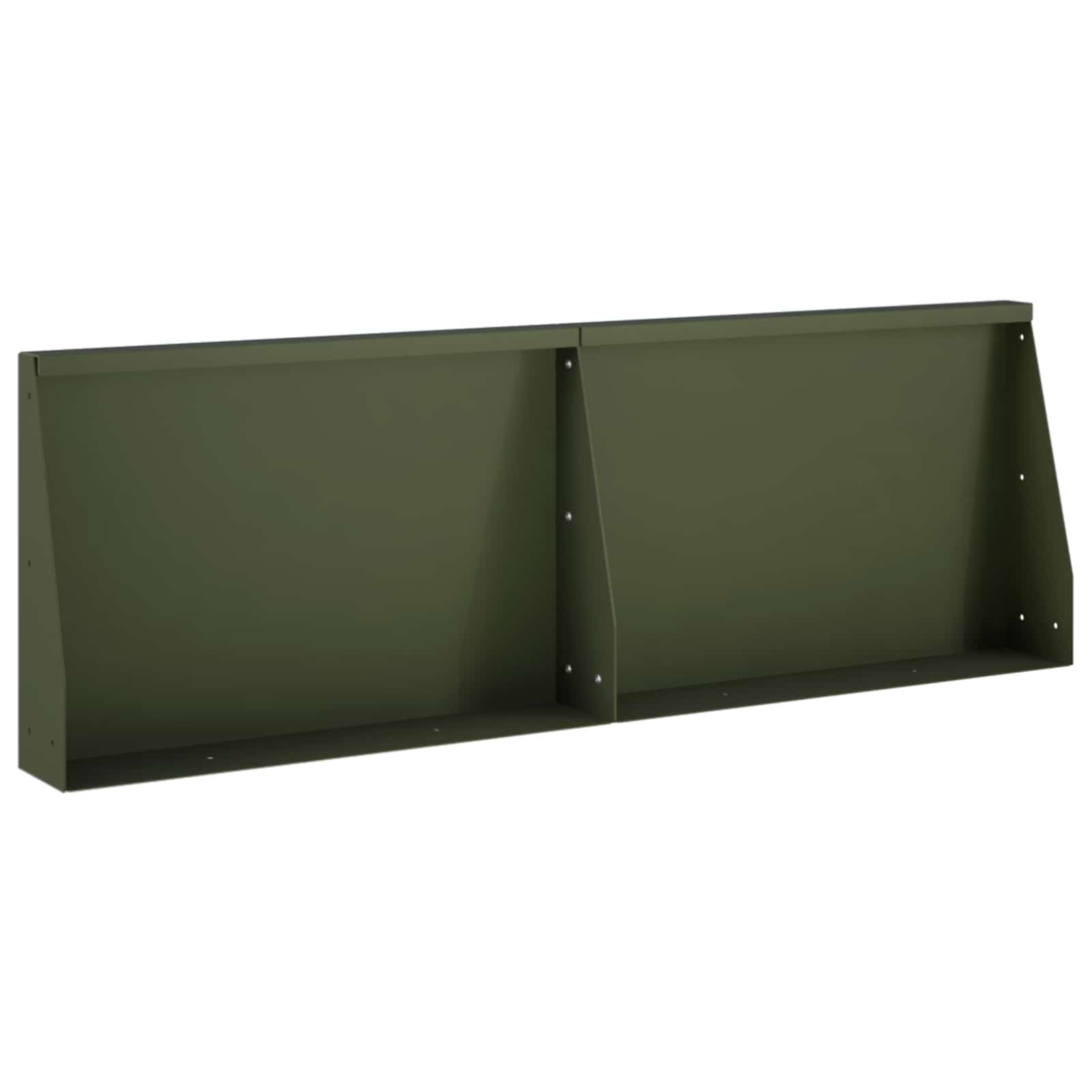 Stützmauer 2 Stk. 60 X 12 X 30 Cm Stahl Olivgrün Vidaxl