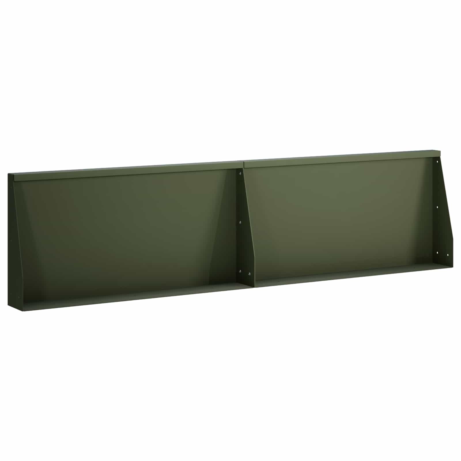 Stützmauer 2 Stk. 80 X 12 X 50 Cm Stahl Olivgrün Vidaxl