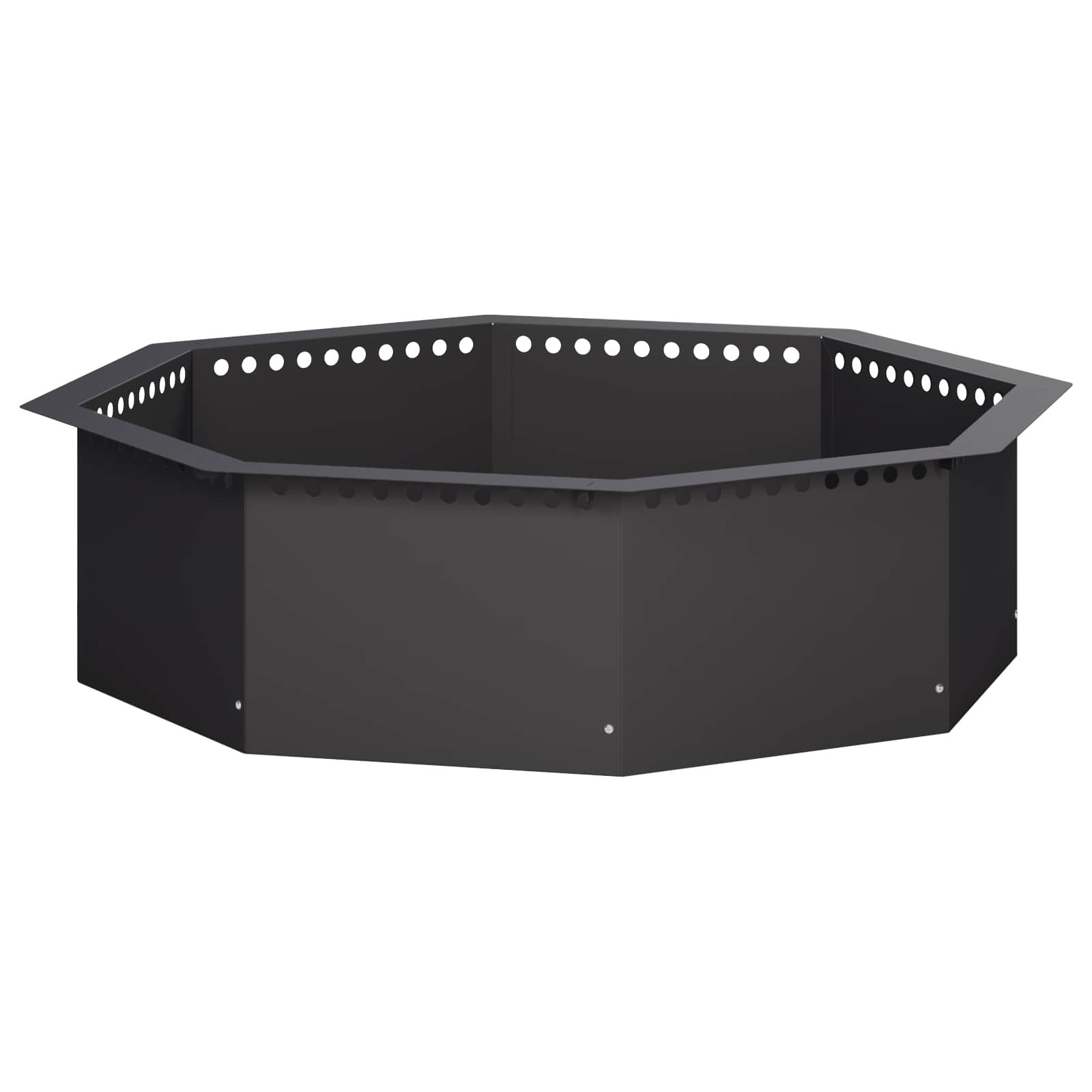 Feuerstellenring Schwarz 90 X 90 X 25 Cm Stahl Vidaxl