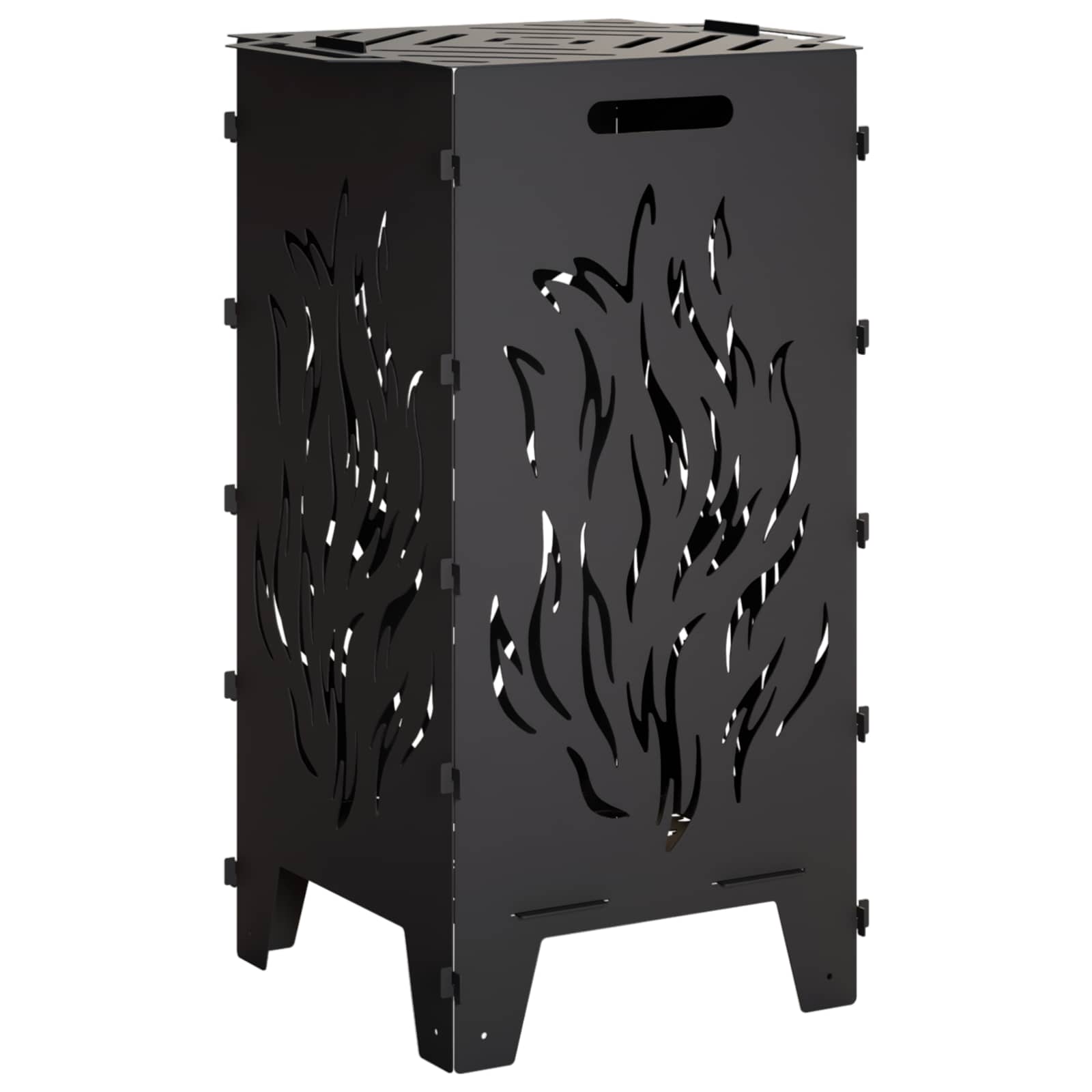 Feuerstelle Schwarz 47 X 38 X 75 Cm Stahl Vidaxl