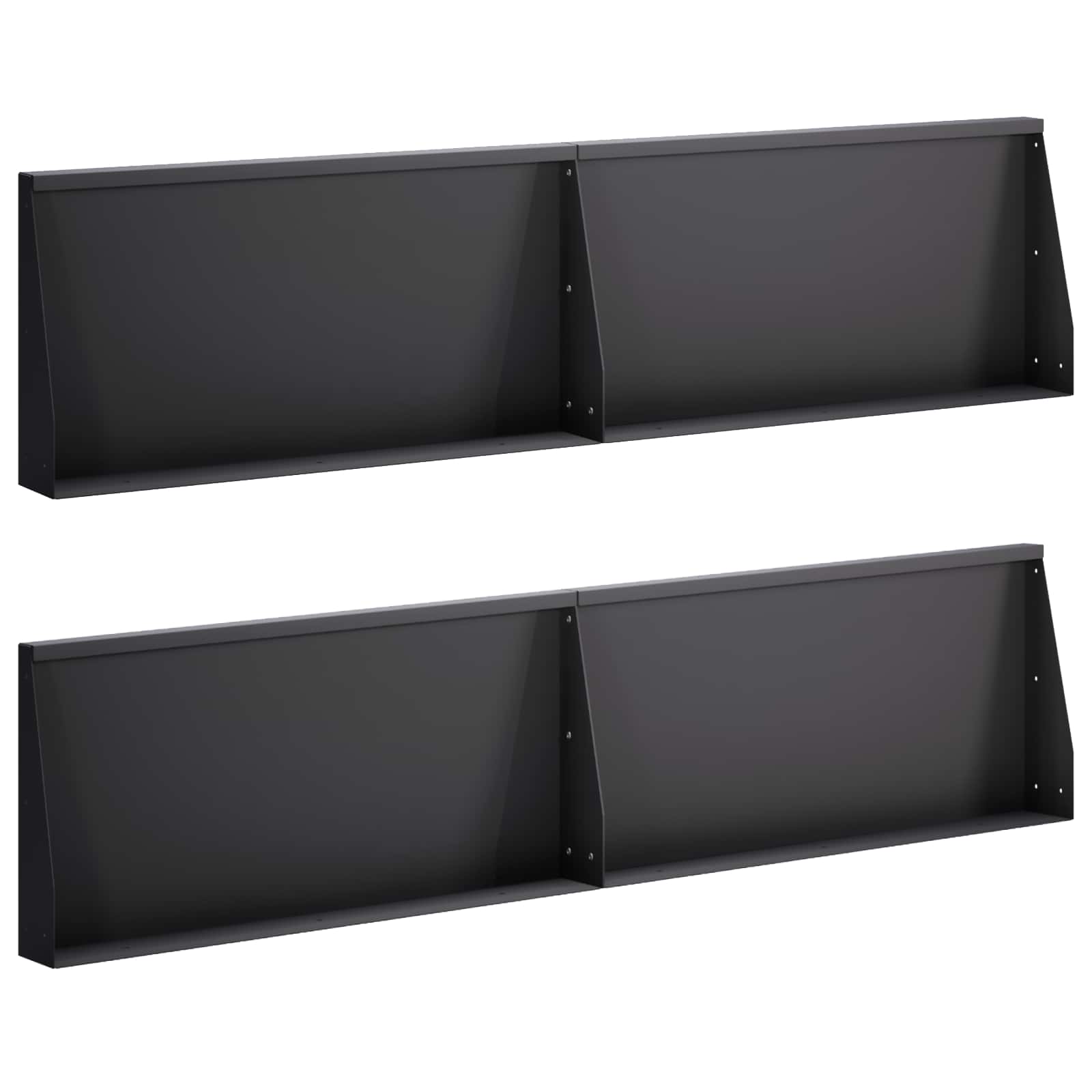 Stützmauer 4 Stk. 80 X 12 X 40 Cm Stahl Schwarz Vidaxl