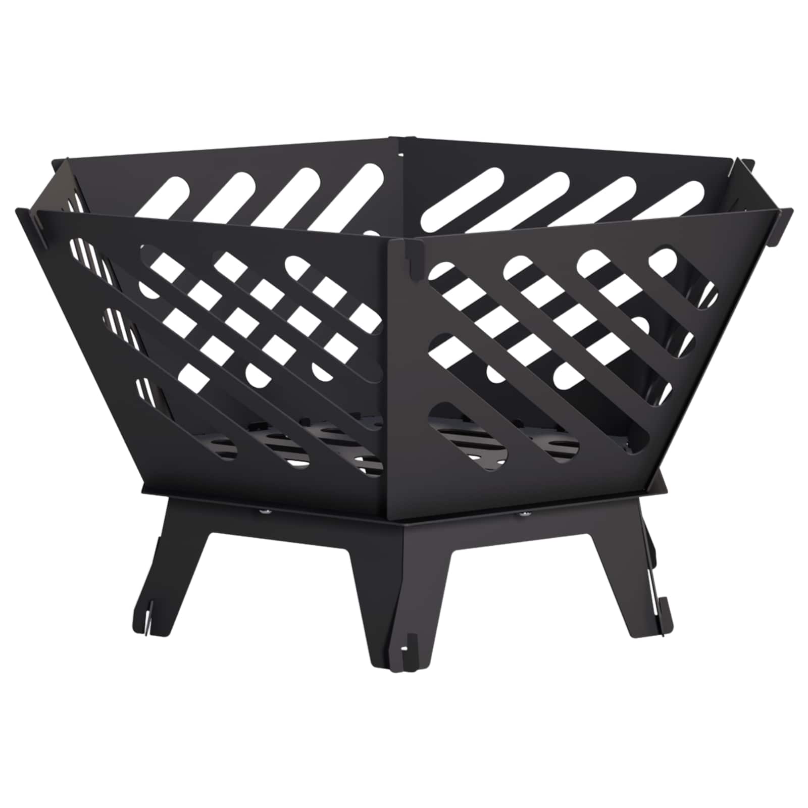 Feuerstelle Schwarz 60 X 53 X 30 Cm Stahl Vidaxl