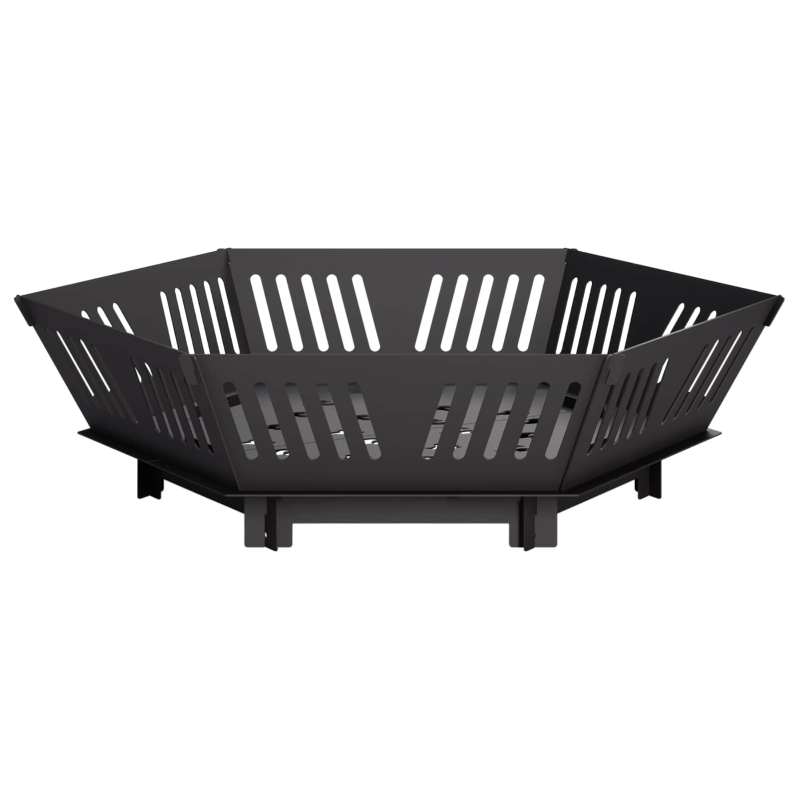 Feuerstelle Schwarz 60 X 60 X 18 Cm Stahl Vidaxl