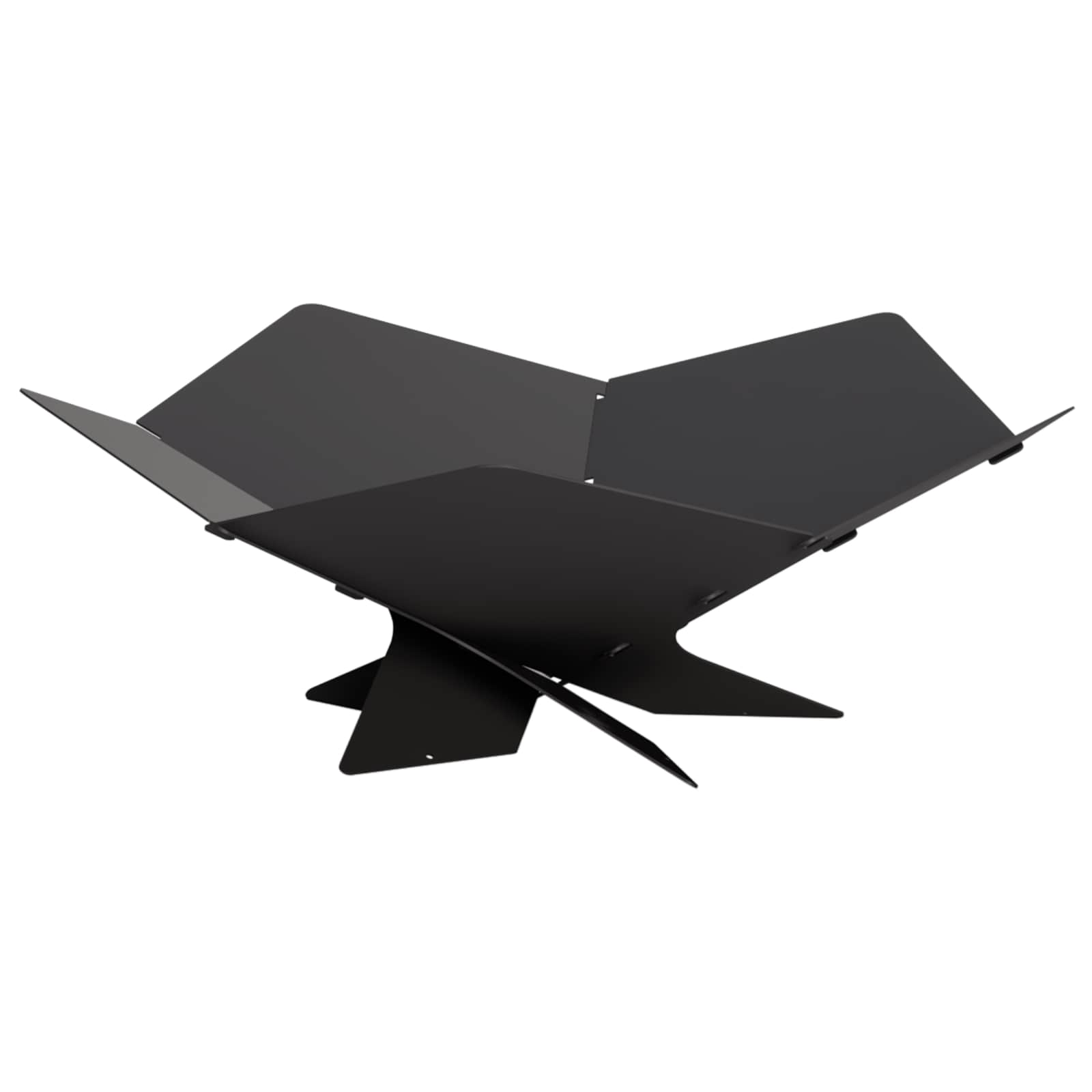 Feuerstelle Schwarz 53 X 53 X 18,5 Cm Stahl Vidaxl