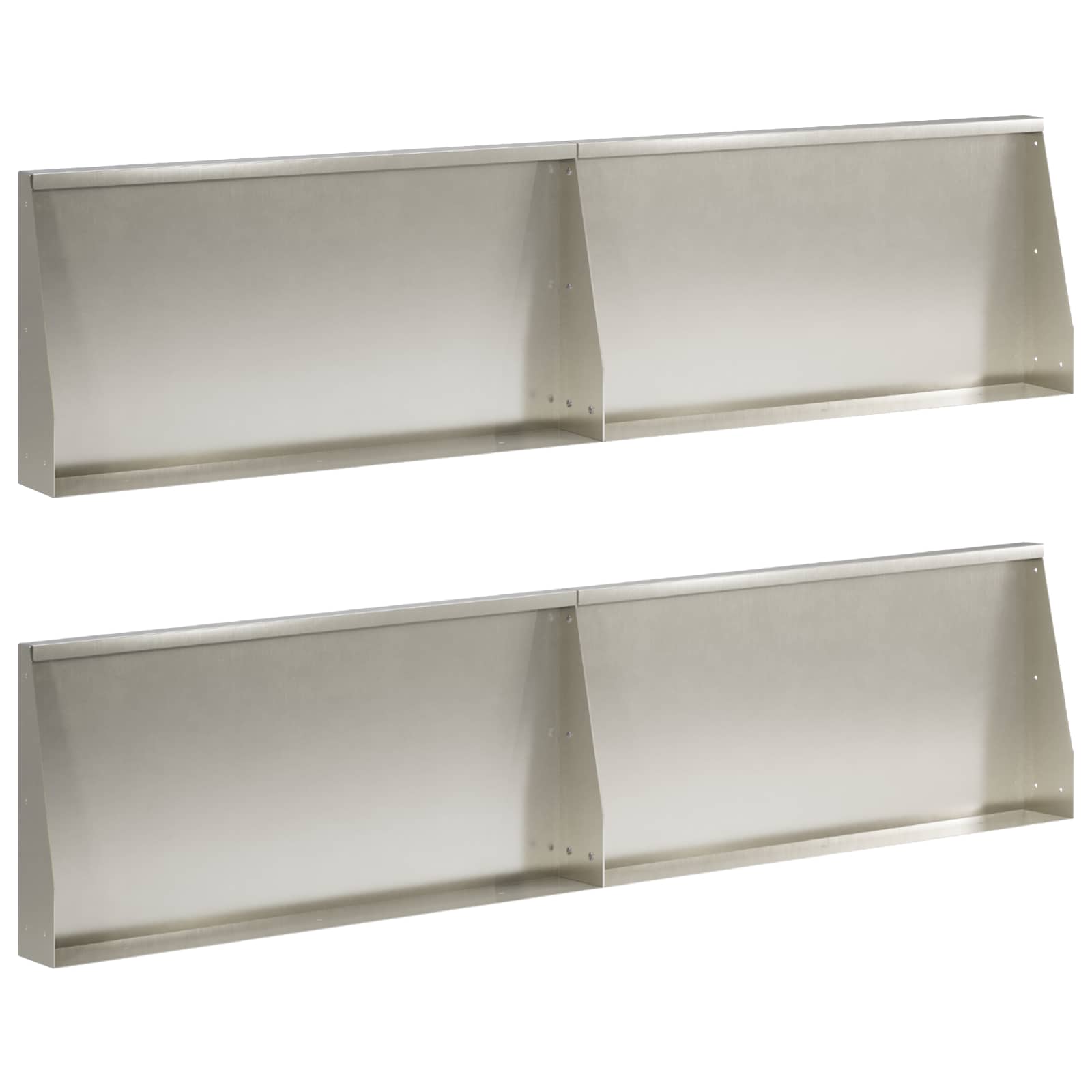 Stützmauer 4 Stk. 80 X 12 X 40 Cm Edelstahl Silber Vidaxl