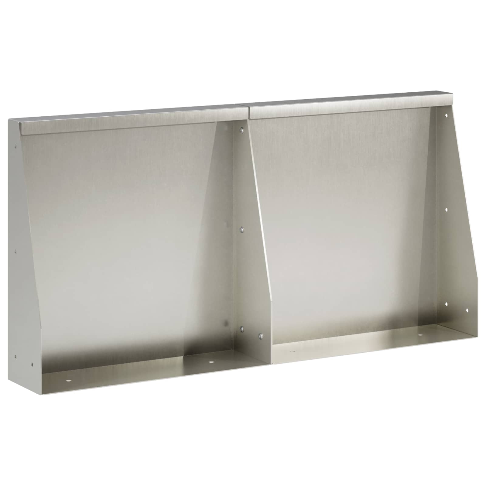 Stützmauer 2 Stk. 40 X 12 X 50 Cm Edelstahl Silber Vidaxl