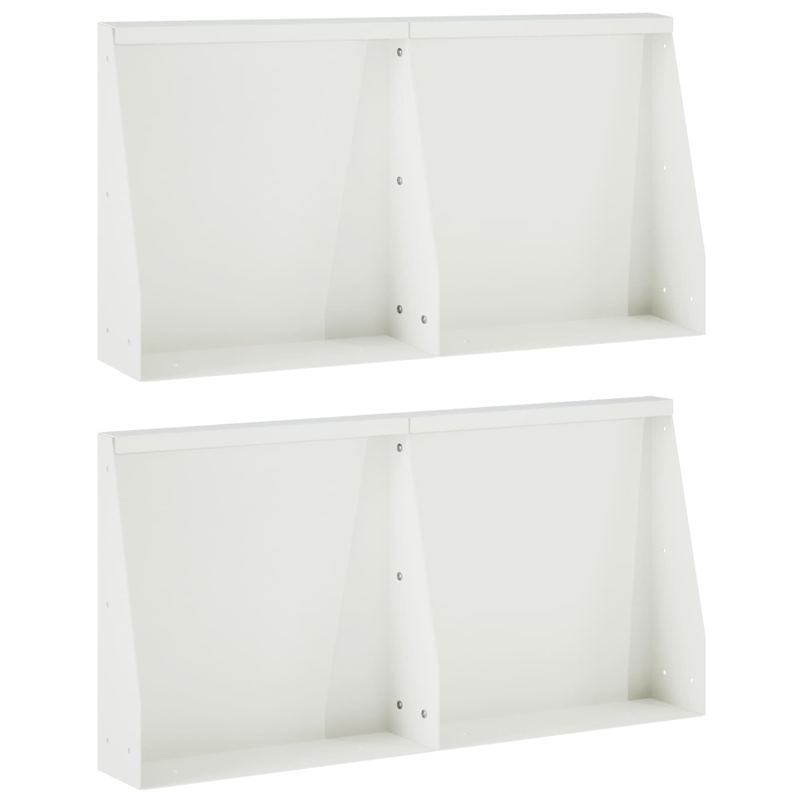 Stützmauer 4 Stk. 40 X 12 X 40 Cm Stahl Weiß Vidaxl