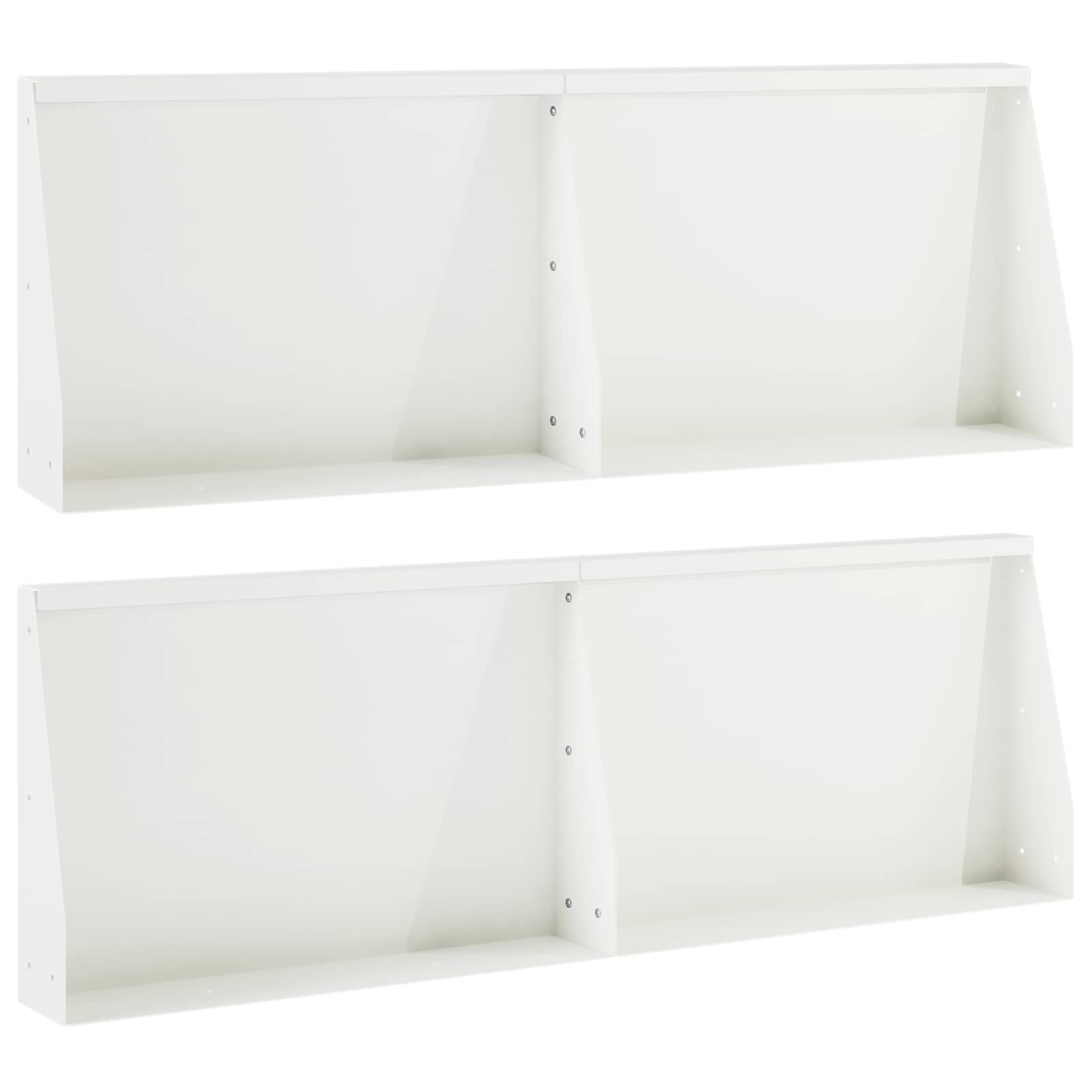 Stützmauer 4 Stk. 60 X 12 X 40 Cm Stahl Weiß Vidaxl