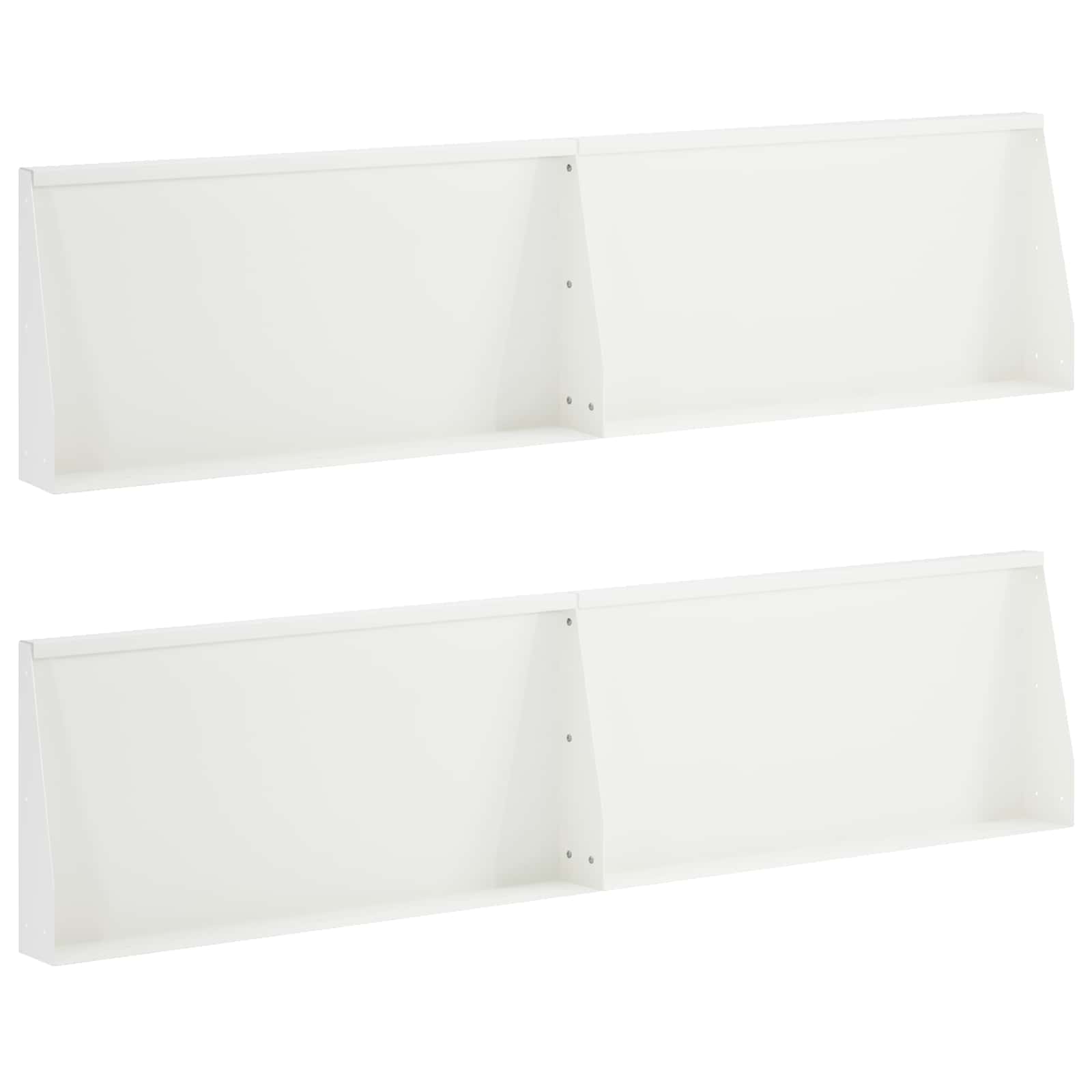 Stützmauer 4 Stk. 80 X 12 X 30 Cm Stahl Weiß Vidaxl