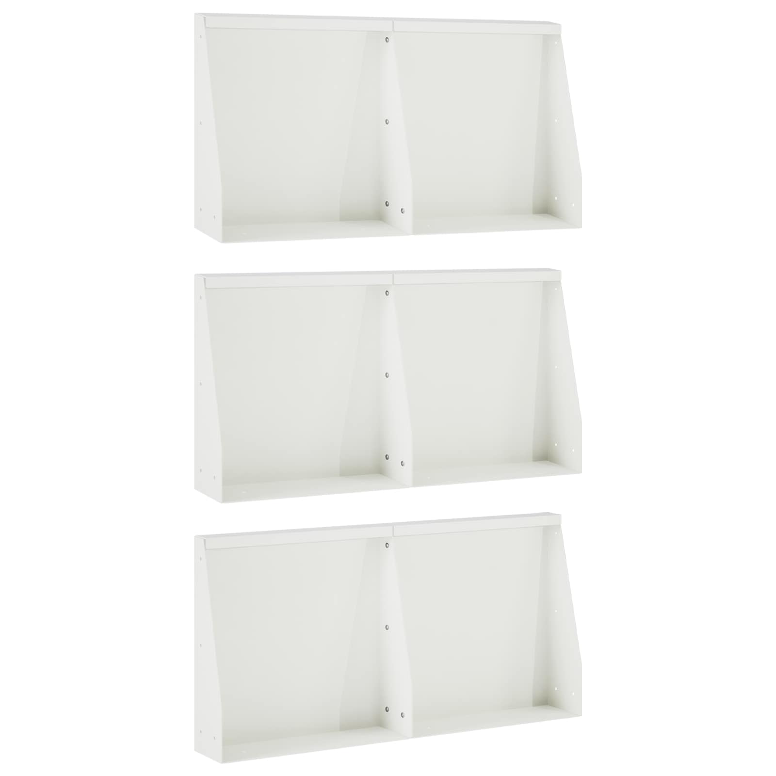 Stützmauer 6 Stk. 40 X 12 X 40 Cm Stahl Weiß Vidaxl