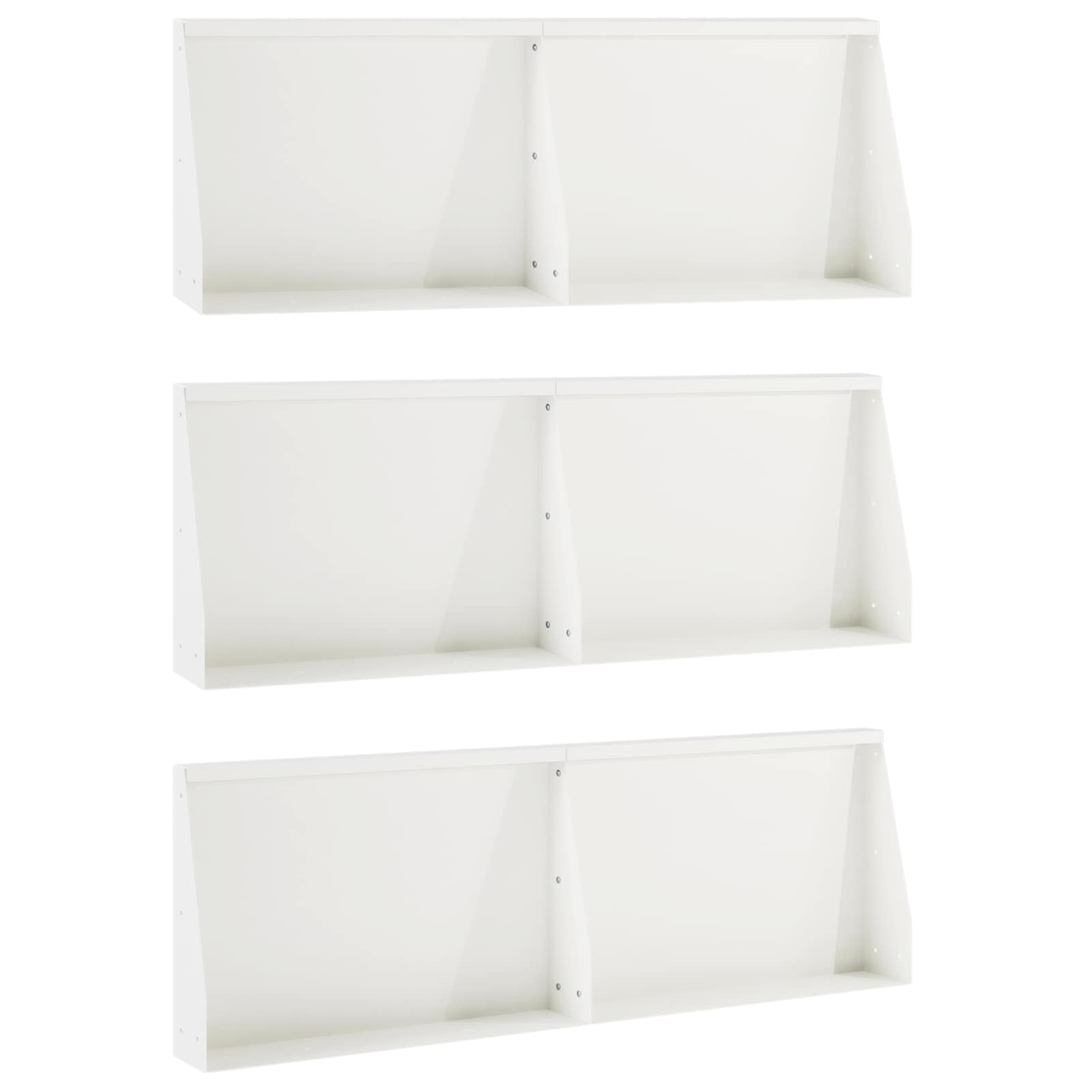 Stützmauer 6 Stk. 60 X 12 X 40 Cm Stahl Weiß Vidaxl