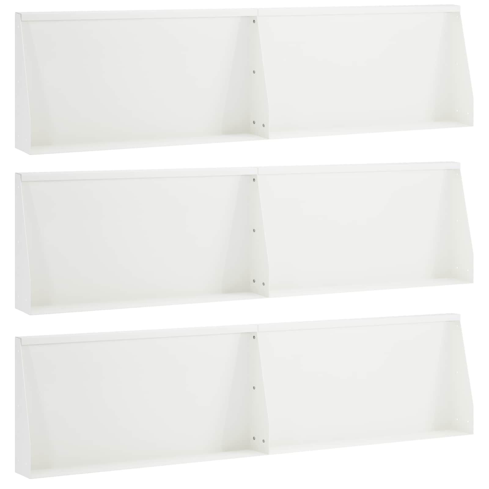 Stützmauer 6 Stk. 80 X 12 X 40 Cm Stahl Weiß Vidaxl